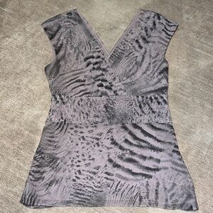 Perfect! Banana Republic Light Purple Animal Print Blouse
